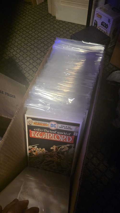 Half a long box of DC Warlord Vol. 1 comics submitted for bulk assessment